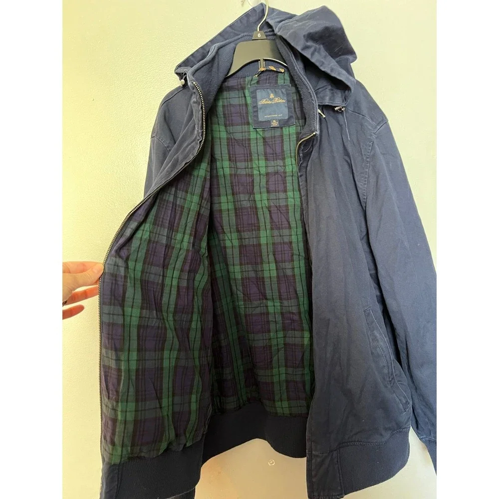Brooks Brothers navy‎ blue hooded Jacket size XL